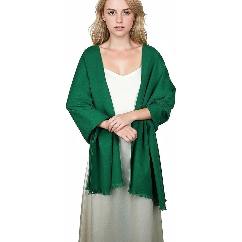 Swat Pany Scarf For Women Winter Pashmina Shawls For Women Wedding Shawls-Green2